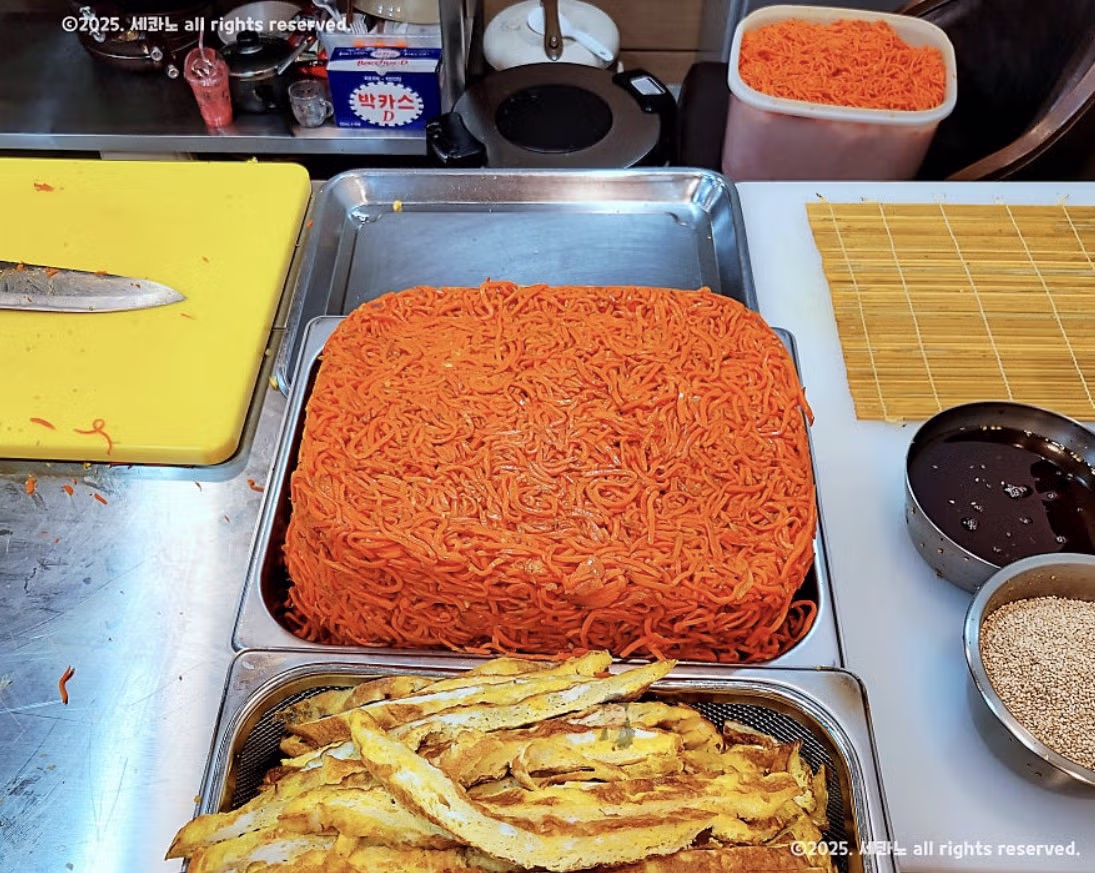 하루 1000줄 팔린다는 당근 김밥 19