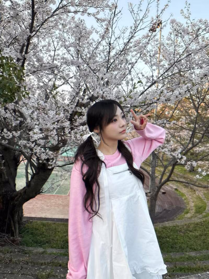 qwer 시요밍 벚꽃 나들이 인스타 12