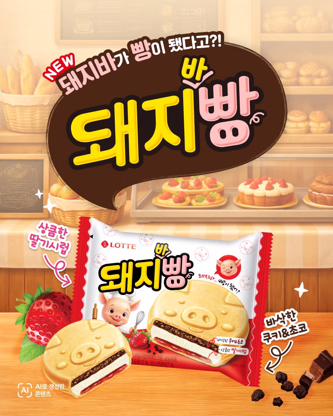 돼지바 신상 꽃돼지바 & 돼지바빵 출시 2