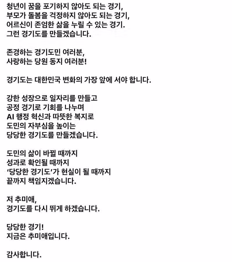 추미애 경기도지사 출사표 8