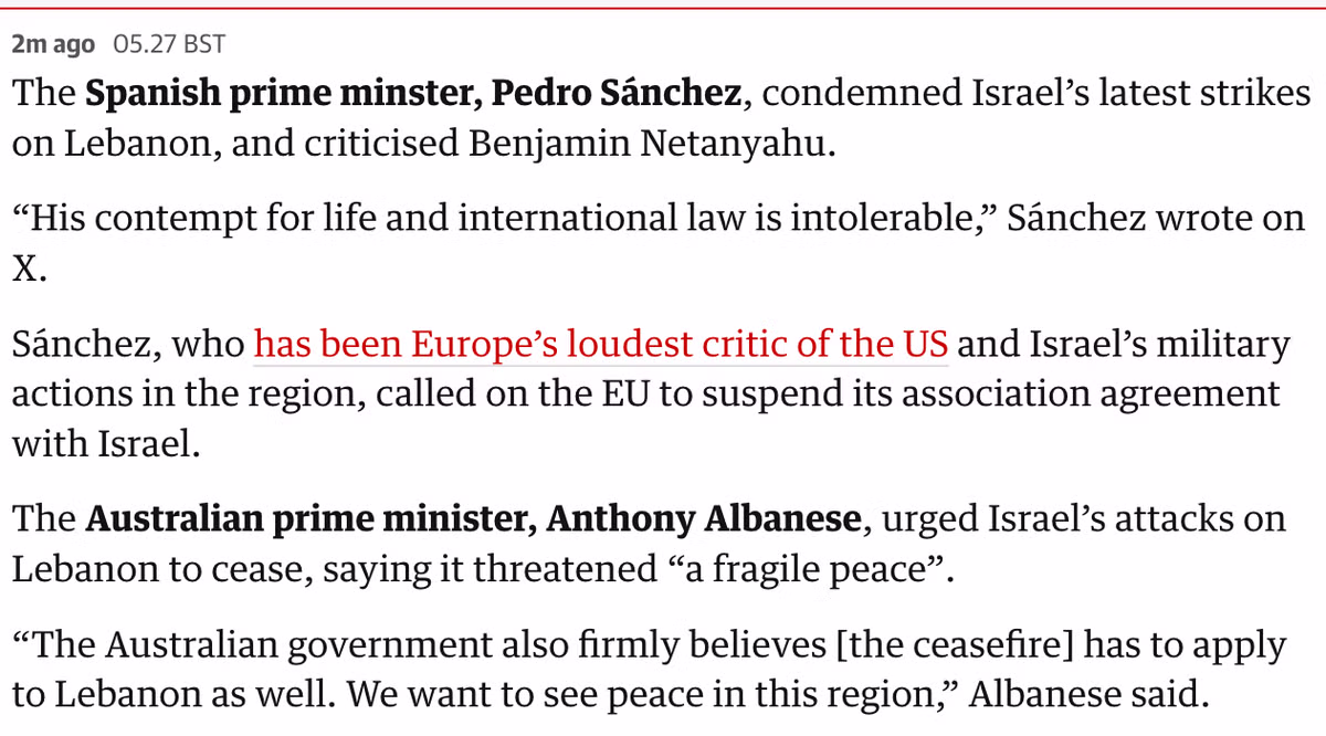 [속보]스페인, "이스라엘 용납 못해" 2