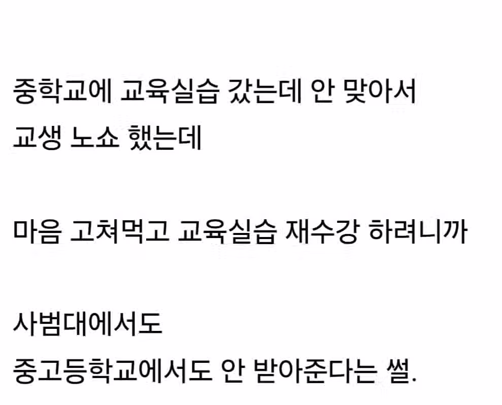 사범대 다니는데 교육실습 잠수 탔다고 학교에서 엿먹임.jpg 3