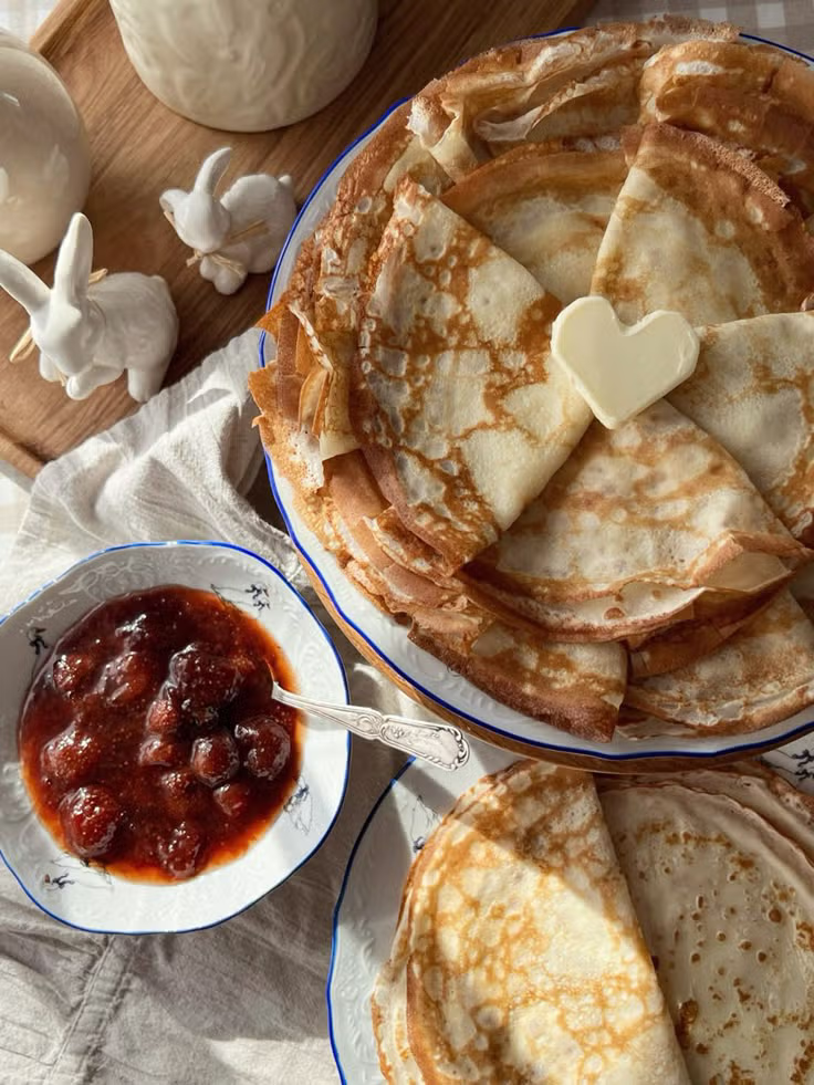 러시아에서 아침 식사로 많이 먹는다는 팬케이크 5