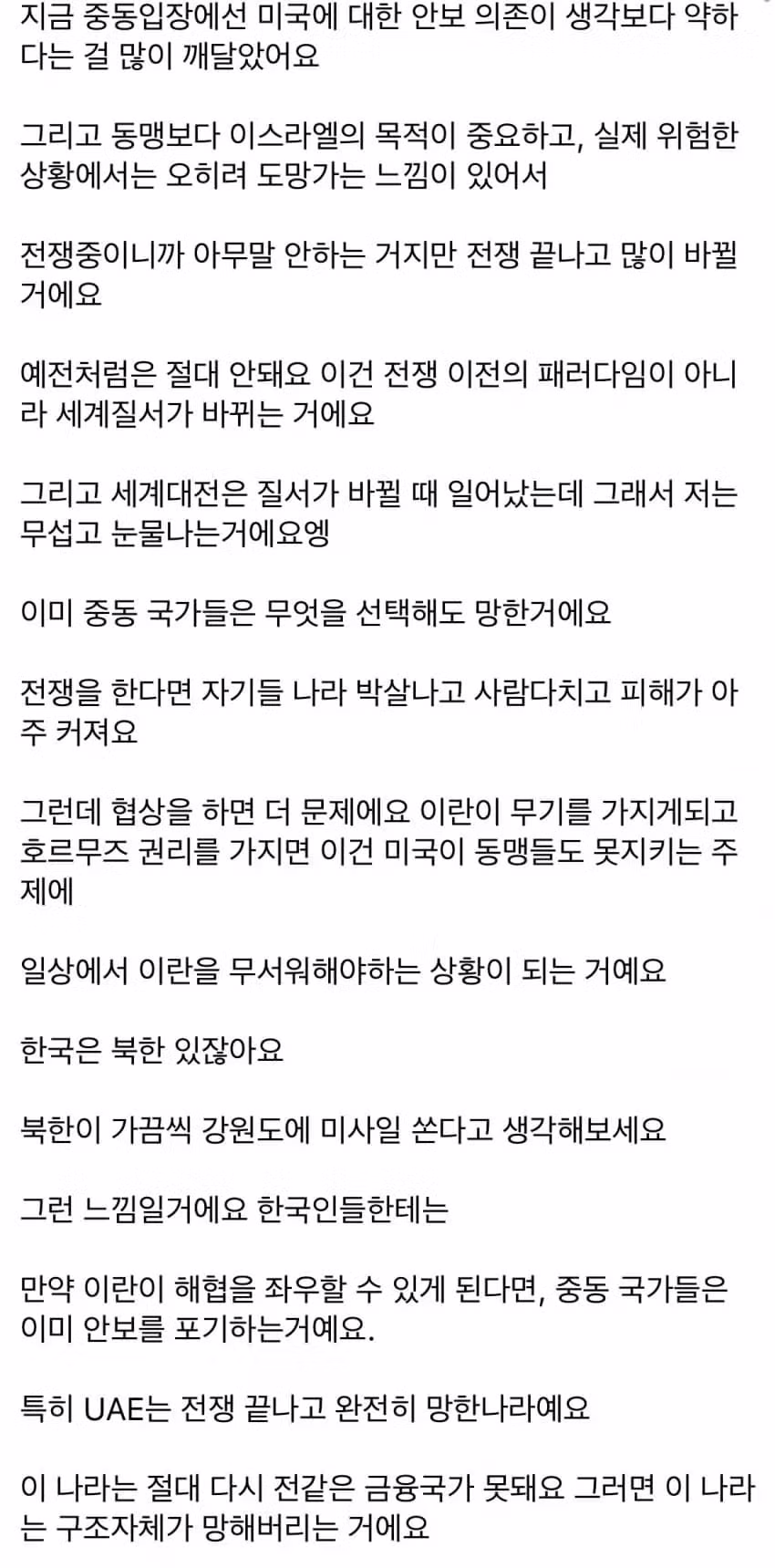 터키인이 말하는 현재 중동 정세 2