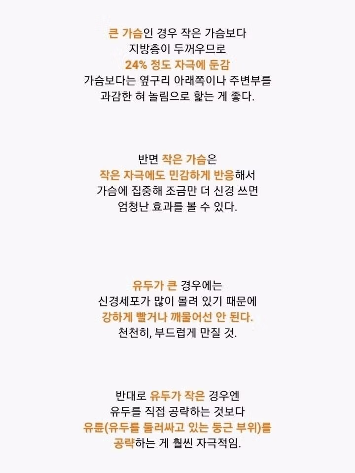 큰가슴 작은가슴 애무방법 2
