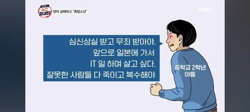 엄마를 살해한 중학생 2