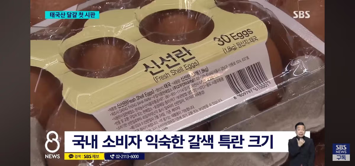 태국산 달걀 수입 판매시작 - 밈카세