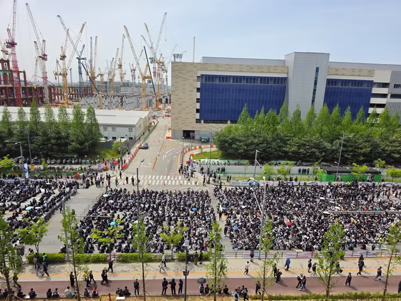 삼성전자 파업 현장 - 밈카세