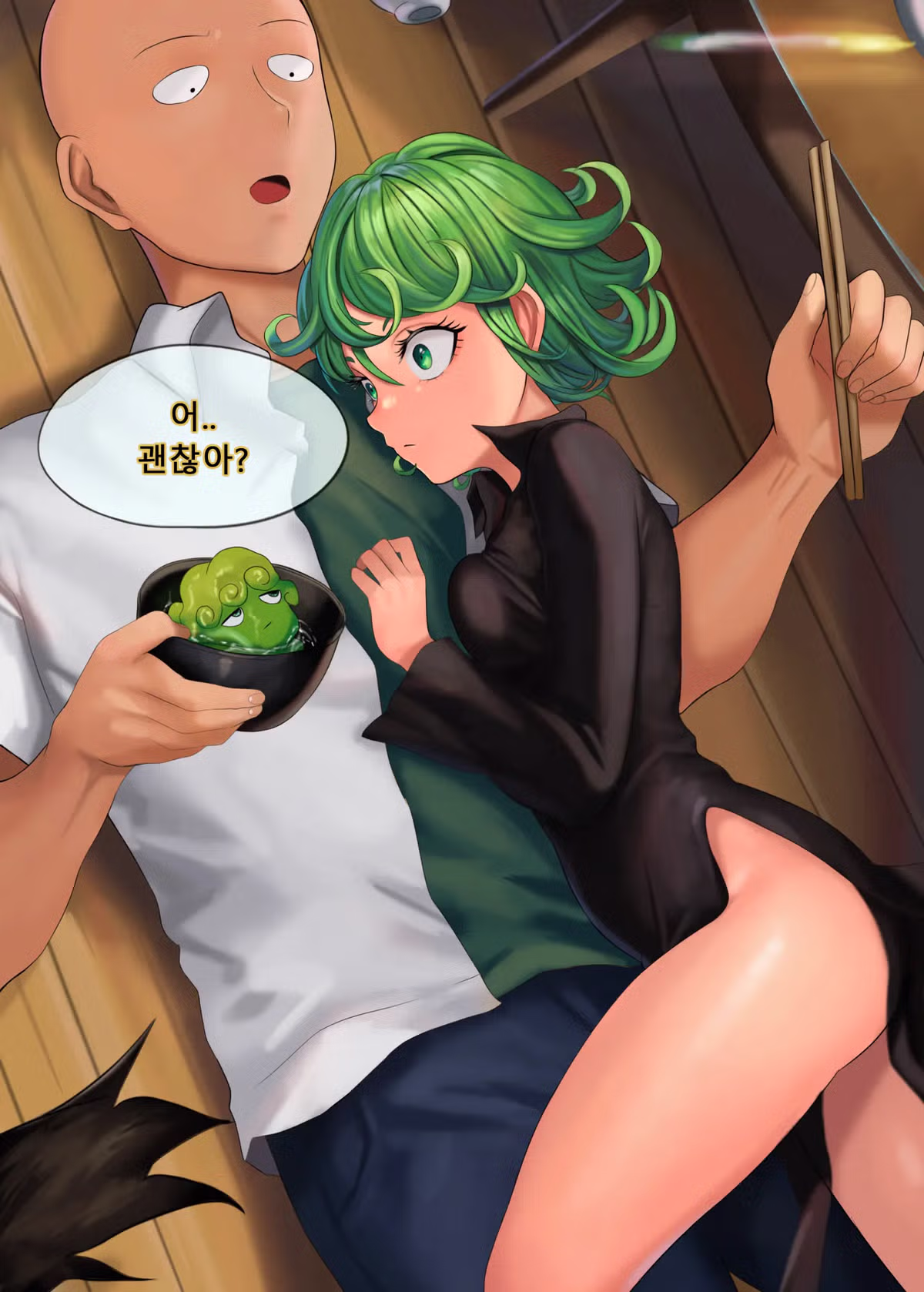 원펀맨) 사이타마 타츠마키 러브라인 팬만화.jpg - 밈카세
