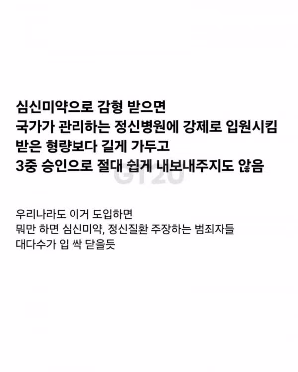 미국에서 심신미약 주장 감형을 주장하면 생기는일 - 밈카세