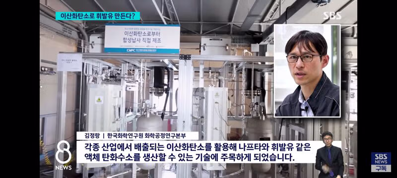 이산화탄소로 휘발유,나프타 생산 공법 개발한 국내 연구진 - 밈카세