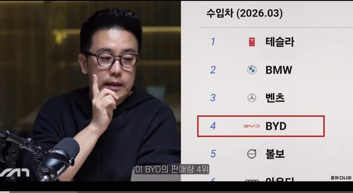 충격적인 최근 수입차 판매 순위 feat BYD - 보배드림 인기글 이미지 1 - 밈카세