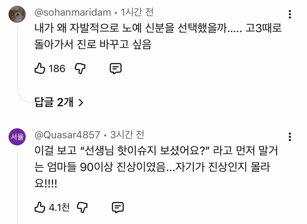 이수지 유치원 선생님 2편에 달린 댓글들.jpg49 - 밈카세