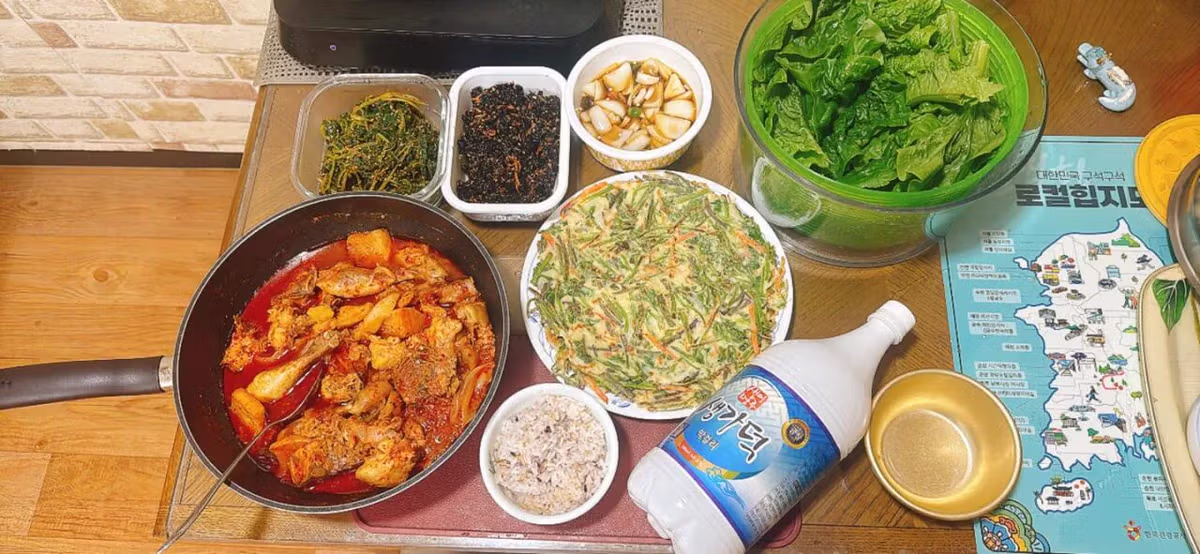 텃밭일하고 먹는 닭도리탕~ - 밈카세