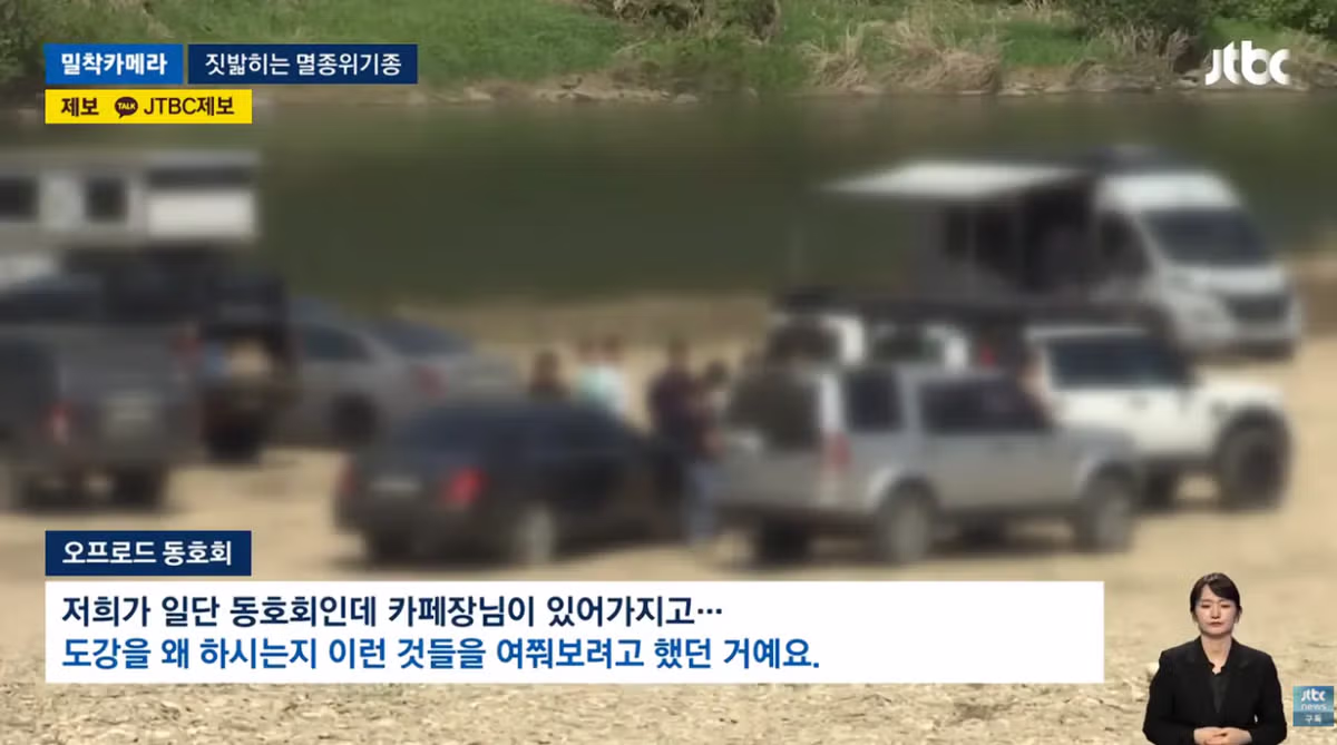 한국고유  멸종위기종을 죽이는 오프로드 동호회 - 밈카세