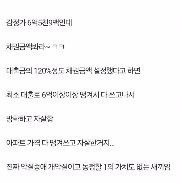 의왕 방화하고 자살한 아파트 등기부등본 ㄷㄷ - 밈카세