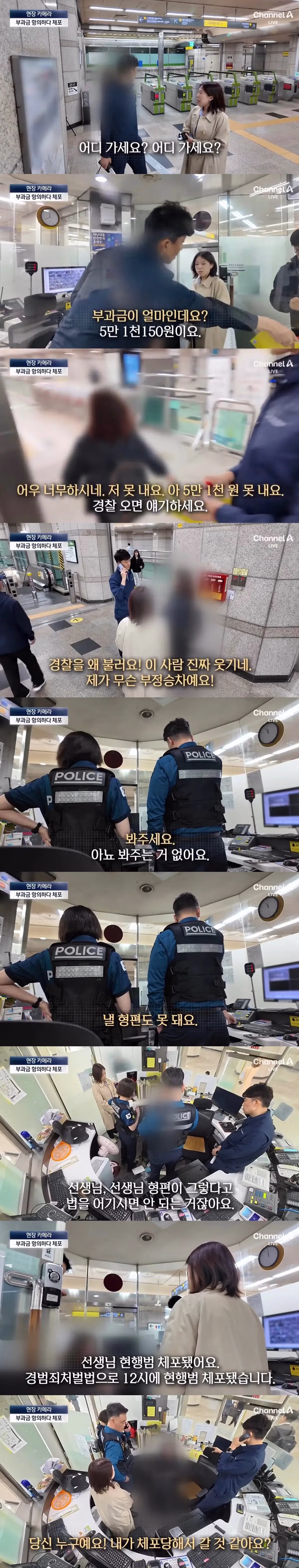 지하철 부정승차 하다가 벌금 내거나 체포까지 당하는 사람들 - 밈카세