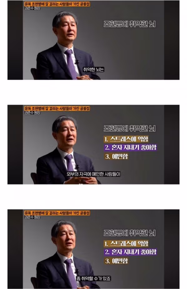 조헌병에 걸리기 쉬운 사람들 특징 - 밈카세