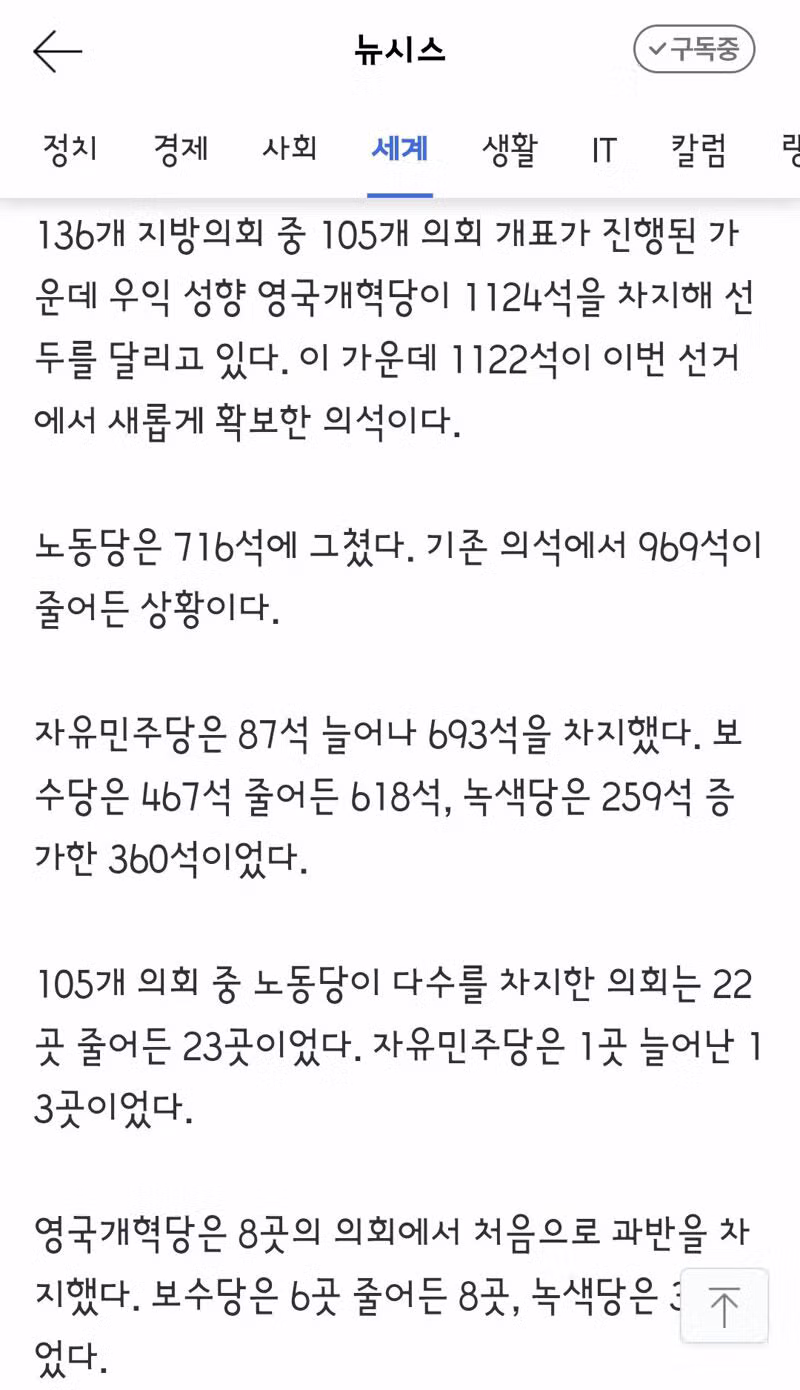 영국 지방선거서 집권 노동당 대패…스타머 총리, 사임 거부 - 클리앙 인기글 이미지 2 - 밈카세