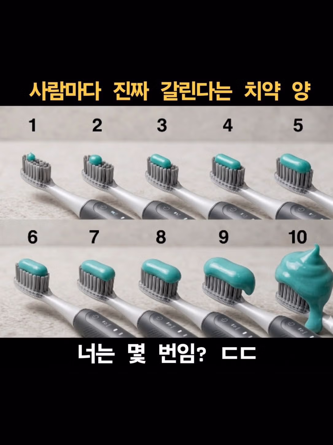 사람마다 진짜 갈린다는 치약 양 - SLR클럽 인기글 이미지 1 - 밈카세