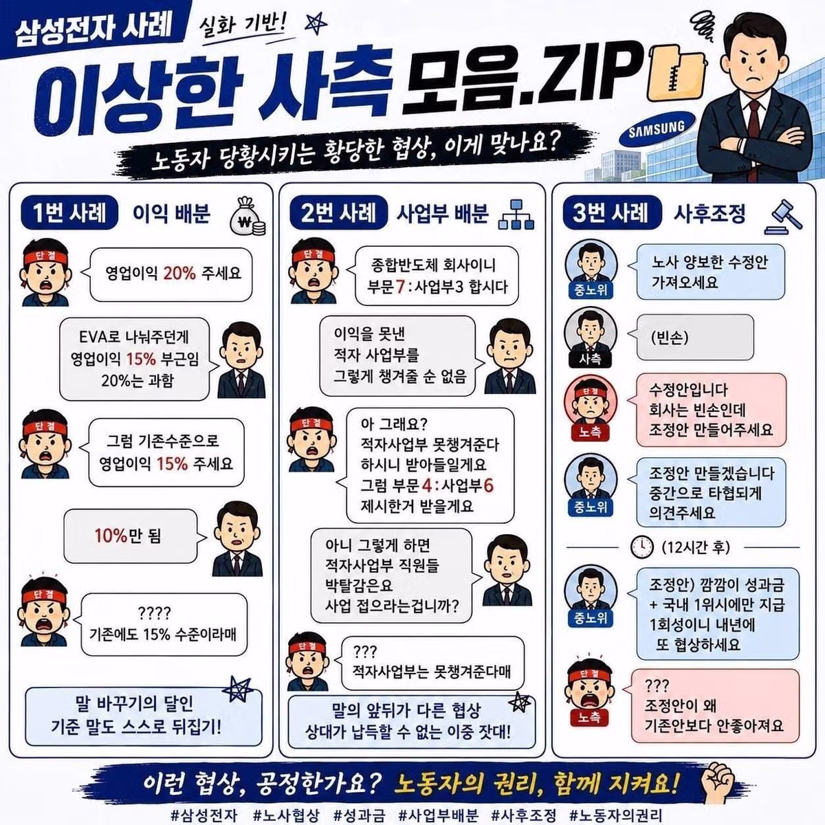 삼성전자 노조가 파업까지 고려하는 이유 - 개드립 인기글 이미지 1 - 밈카세