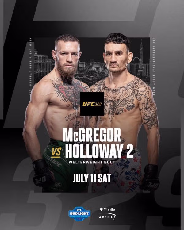 맥그리거와 할로웨이의 UFC 329 2차전 확정 - MLB파크 인기글 이미지 1 - 밈카세