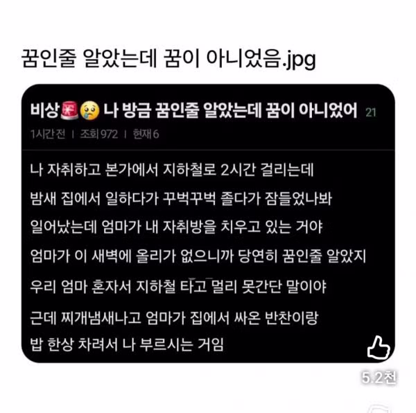 꿈인줄 알았는데 꿈이 아니었음.jpg - 인벤 인기글 이미지 1 - 밈카세