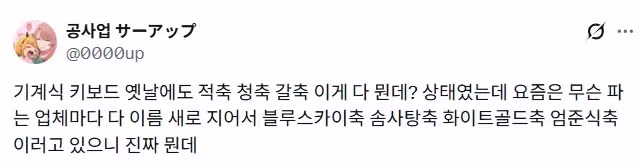 기계식 키보드 구매 시 헷갈리는 점들 - 개드립 인기글 이미지 1 - 밈카세