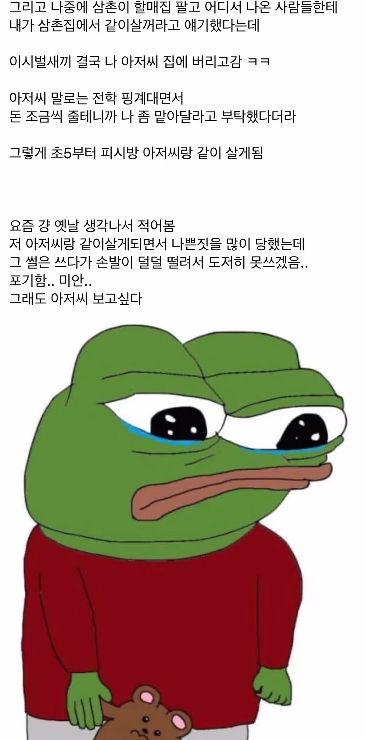 중소기업 갤러리 이용자의 아동학대 피해 경험담 - 인벤 인기글 이미지 9 - 밈카세
