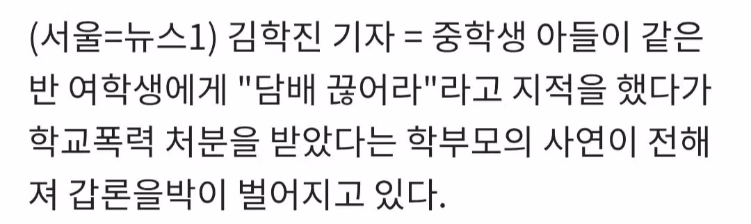 '흡연 영상' 틱톡에 올린 여중생…'담배 끊어라' 말한 남학생은 학폭 처분 - 개드립 인기글 이미지 2 - 밈카세