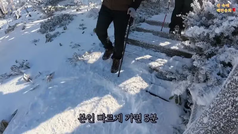 5분 만에 한라산 정상에 도달한 유튜버 - 웃대 인기글 이미지 1 - 밈카세