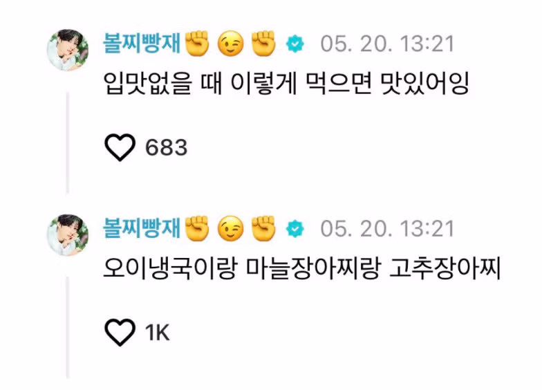 입맛 없을 때 새참밥을 추천하는 05년생 아이돌 - 개드립 인기글 이미지 2 - 밈카세