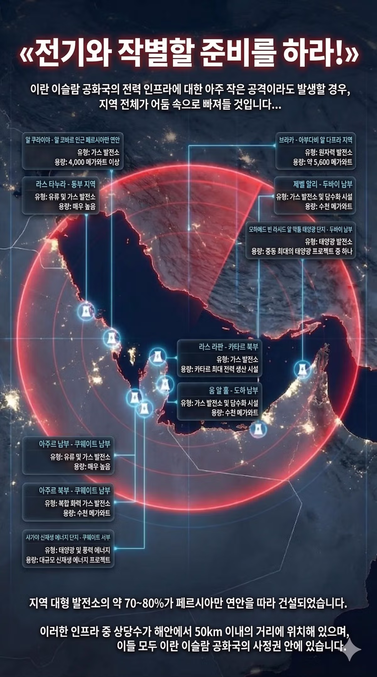 이란 "전기와 작별할 준비를 하라" 2