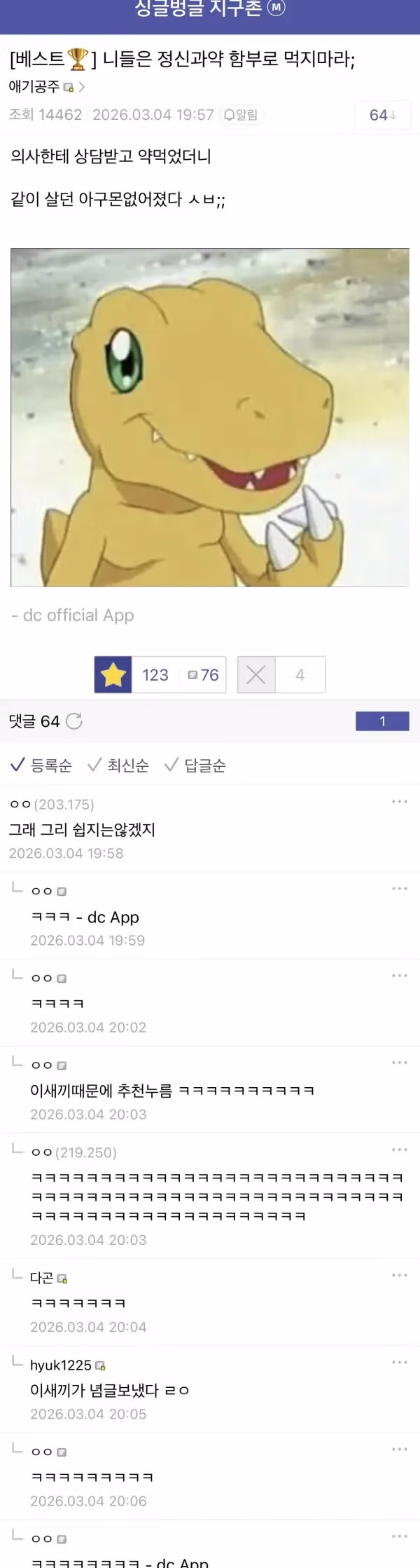 정신과 약 복용 후 성격 변화를 겪은 친구 사례 - 더쿠 인기글 이미지 1 - 밈카세