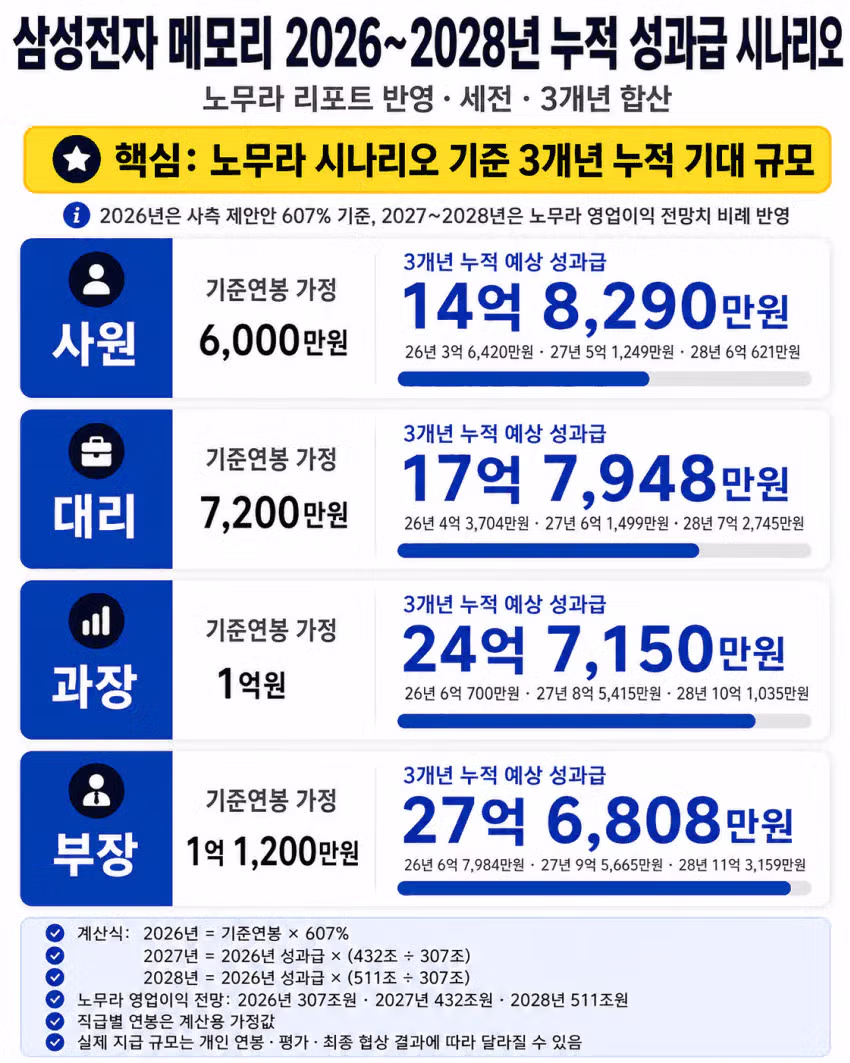 삼성전자 성과급 지급액 요약 - MLB파크 인기글 이미지 1 - 밈카세
