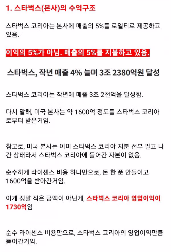 스타벅스 본사의 콜옵션 행사 가능성이 낮은 이유 분석 - 개드립 인기글 이미지 4 - 밈카세