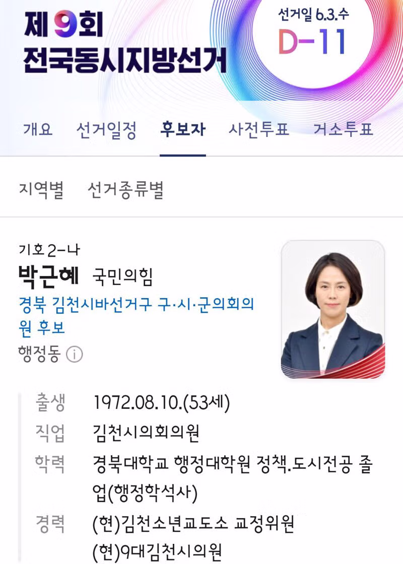 지방선거에 출마한 대통령과 이름이 같은 후보들 - 클리앙 인기글 이미지 1 - 밈카세