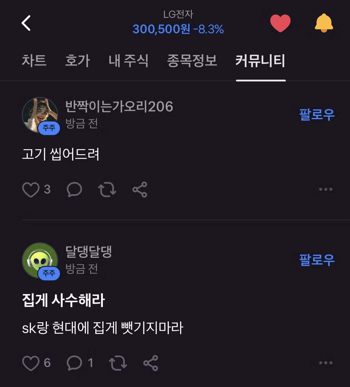 LG전자 주주들의 유쾌한 반응 - 인벤 인기글 이미지 2 - 밈카세