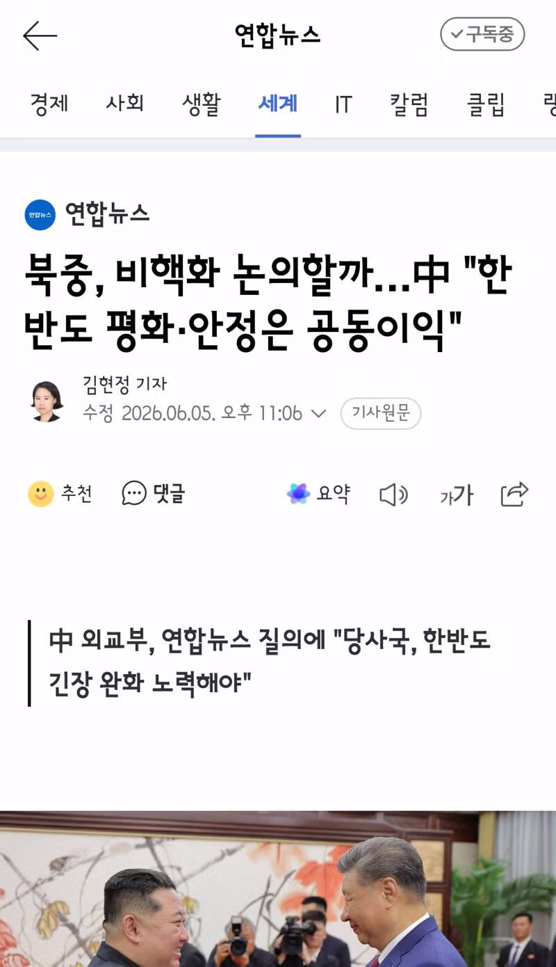 시진핑의 평양 방문과 북중 관계의 셈법 - 클리앙 인기글 이미지 5 - 밈카세