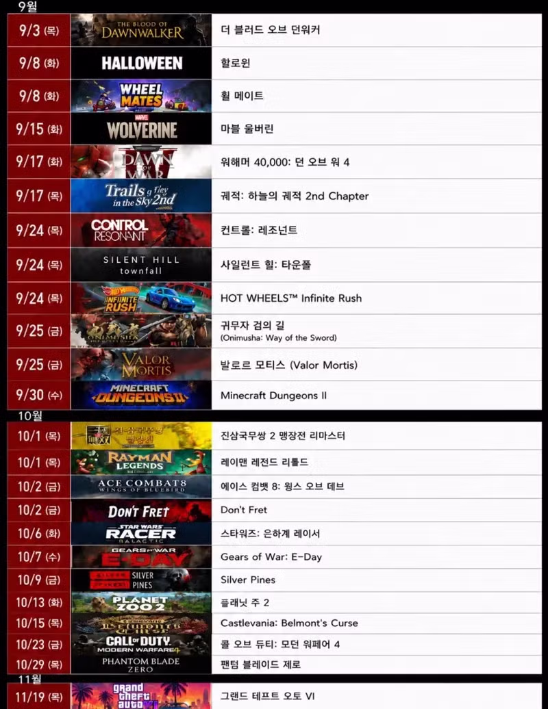 수상하게 출시일이 겹치는 신작 게임들 - MLB파크 인기글 이미지 1 - 밈카세