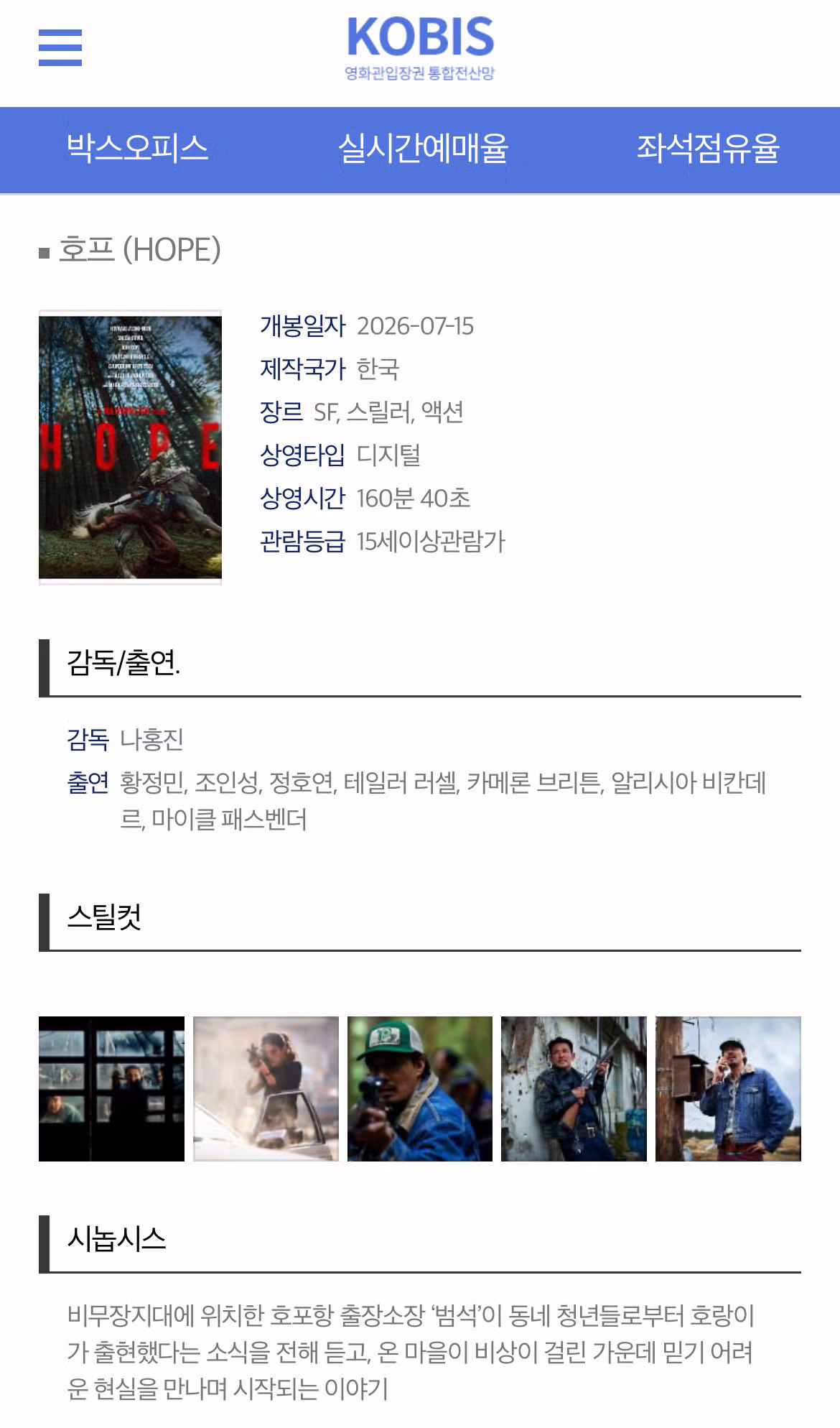 영화 호프 영진위 업데이트 현황 - 더쿠 인기글 이미지 1 - 밈카세