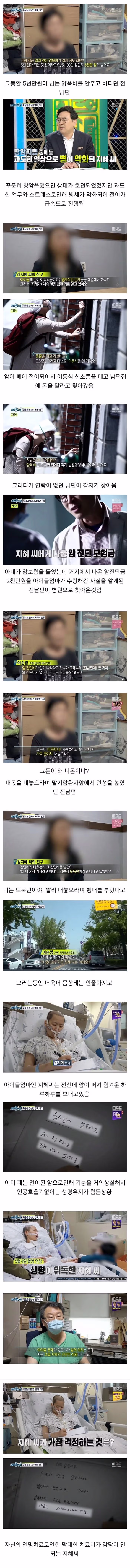 말기 암 환자였던 어머니의 마지막 소원 - MLB파크 인기글 이미지 2 - 밈카세