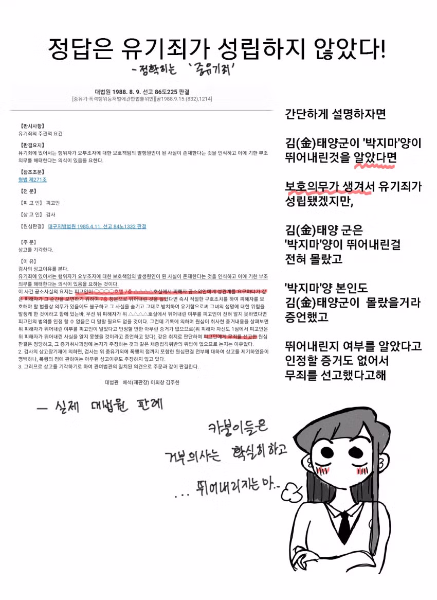 재미있는 판례를 소개하는 만화 - 인벤 인기글 이미지 26 - 밈카세