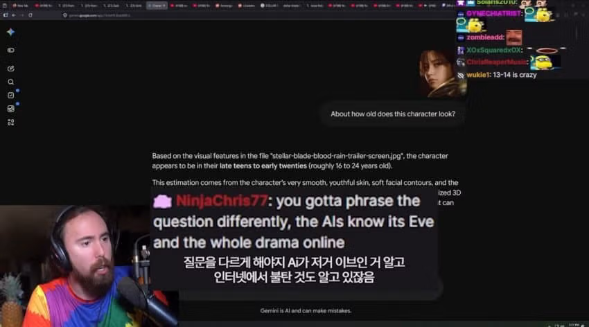 스텔라 블레이드 2 캐릭터 외형 논란으로 비판받은 유튜버 - 디시인사이드 인기글 이미지 16 - 밈카세