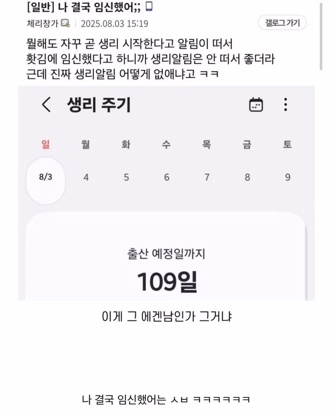 결국 임신에 성공한 에겐남 - 웃대 인기글 이미지 2 - 밈카세
