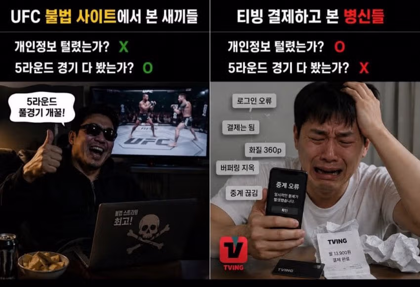 합법 사이트와 불법 사이트 이용자의 결정적인 차이 - 뽐뿌 인기글 이미지 1 - 밈카세