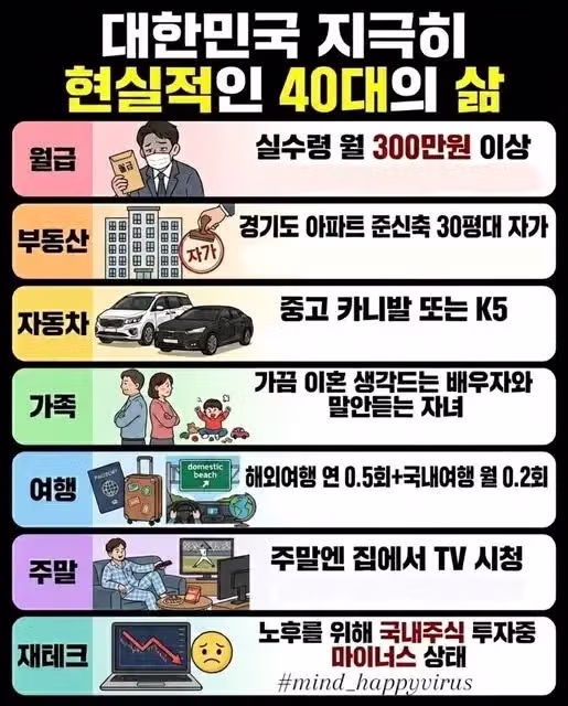 한국 40대의 지극히 현실적인 일상 - 뽐뿌 인기글 이미지 1 - 밈카세