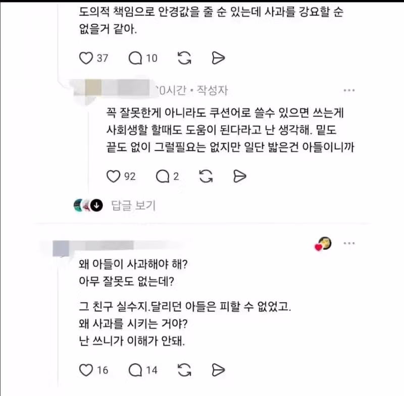 논란이 된 아이 부모의 태도 - 디시인사이드 인기글 이미지 4 - 밈카세