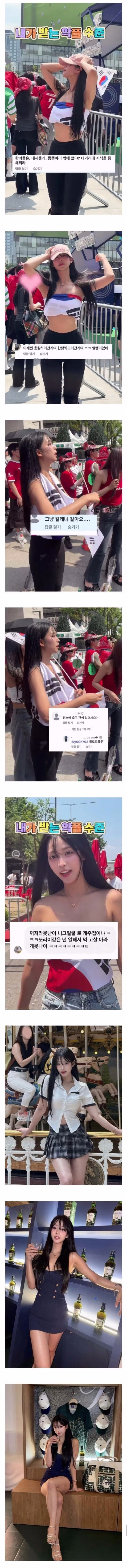 논란의 광화문 응원녀 반전 정체 - 개드립 인기글 이미지 1 - 밈카세