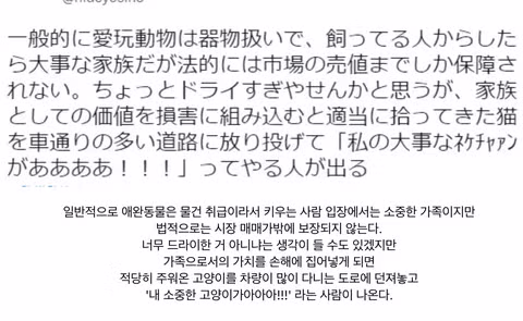 동물 비물건화 개정안 내용에 대한 논란 - 인벤 인기글 이미지 4 - 밈카세